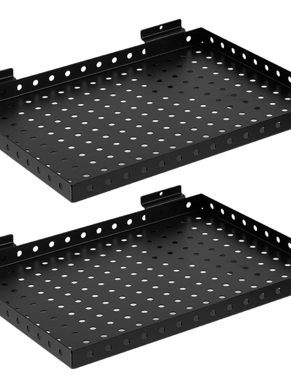 Heavy Duty Slatwall Shelf 16x12Inch, Steel Slatwall Accessories Storage Rack for